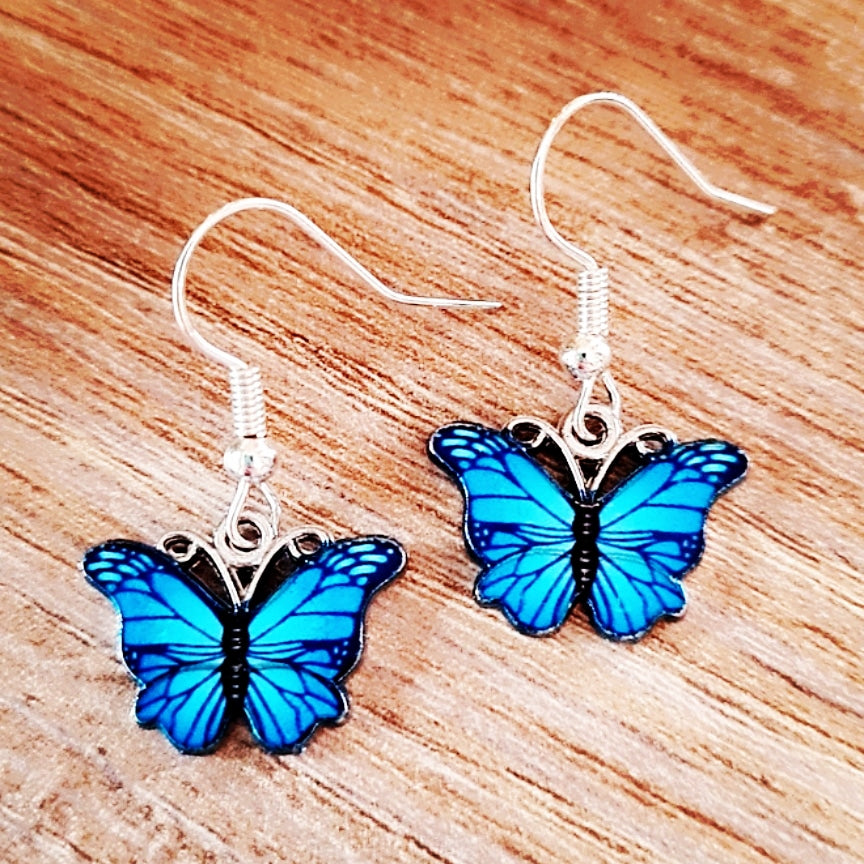 Blue Butterfly Earrings