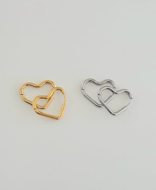 Heart Hoop Earrings