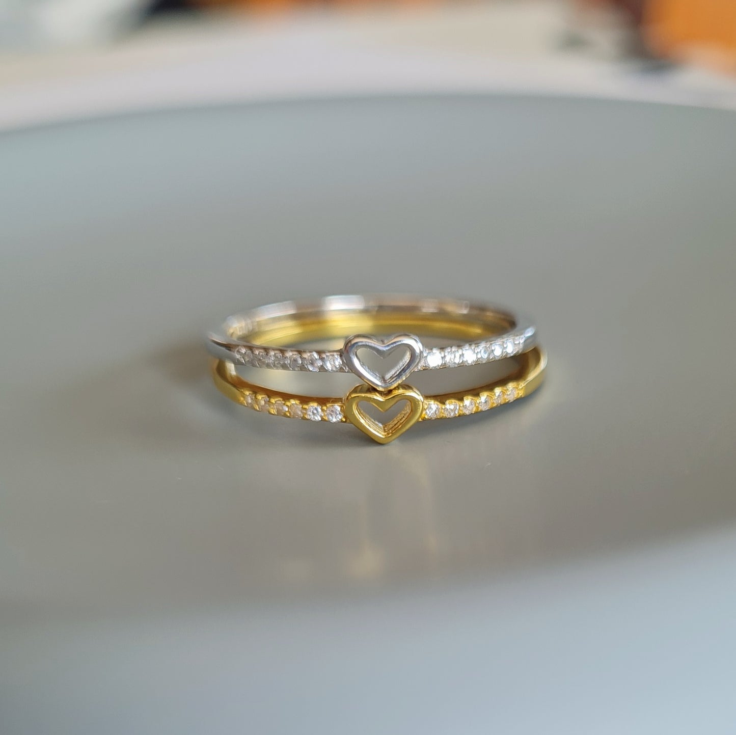 Zircon Heart Ring