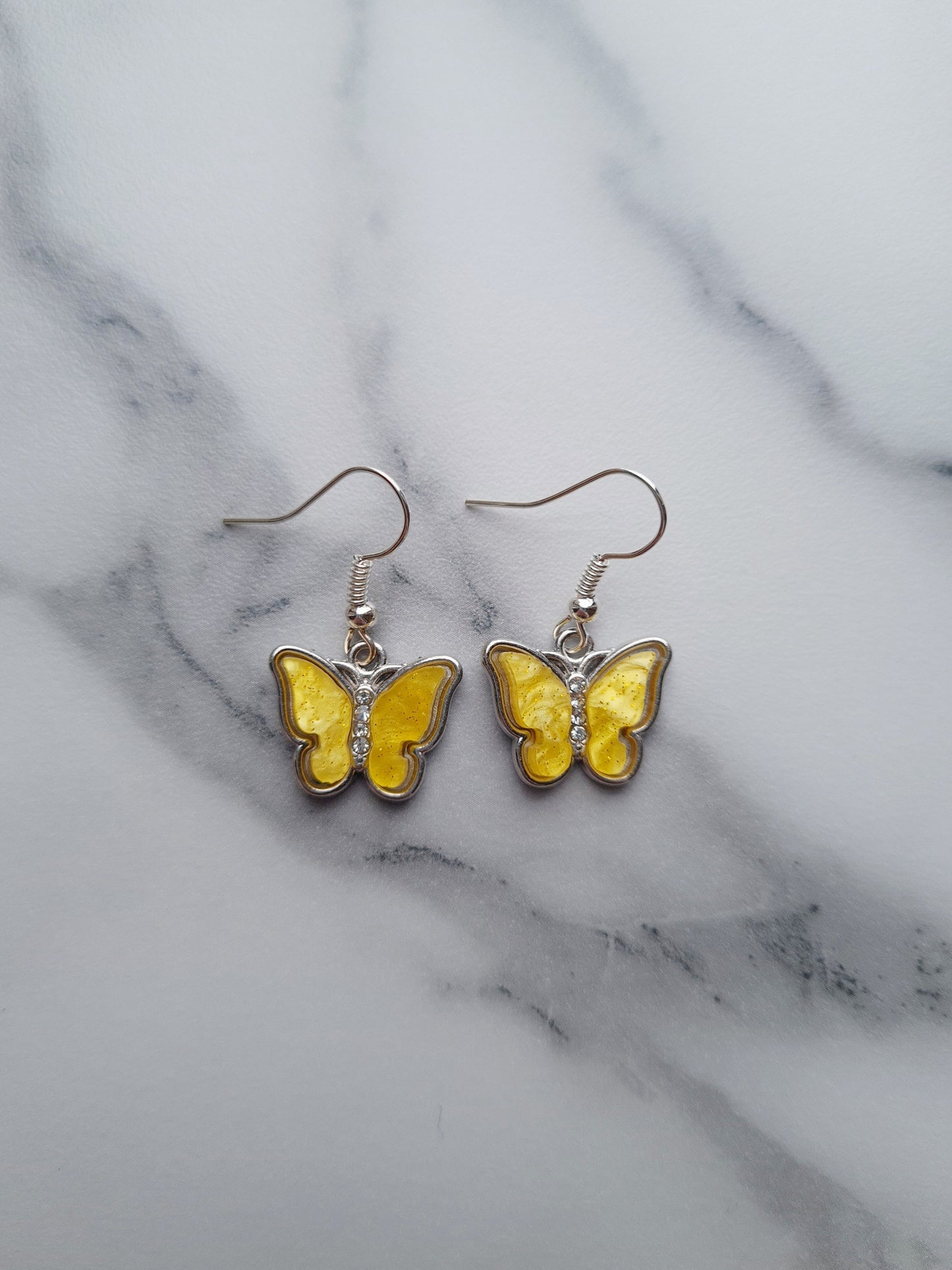 Rhinestone Butterfly Earrings