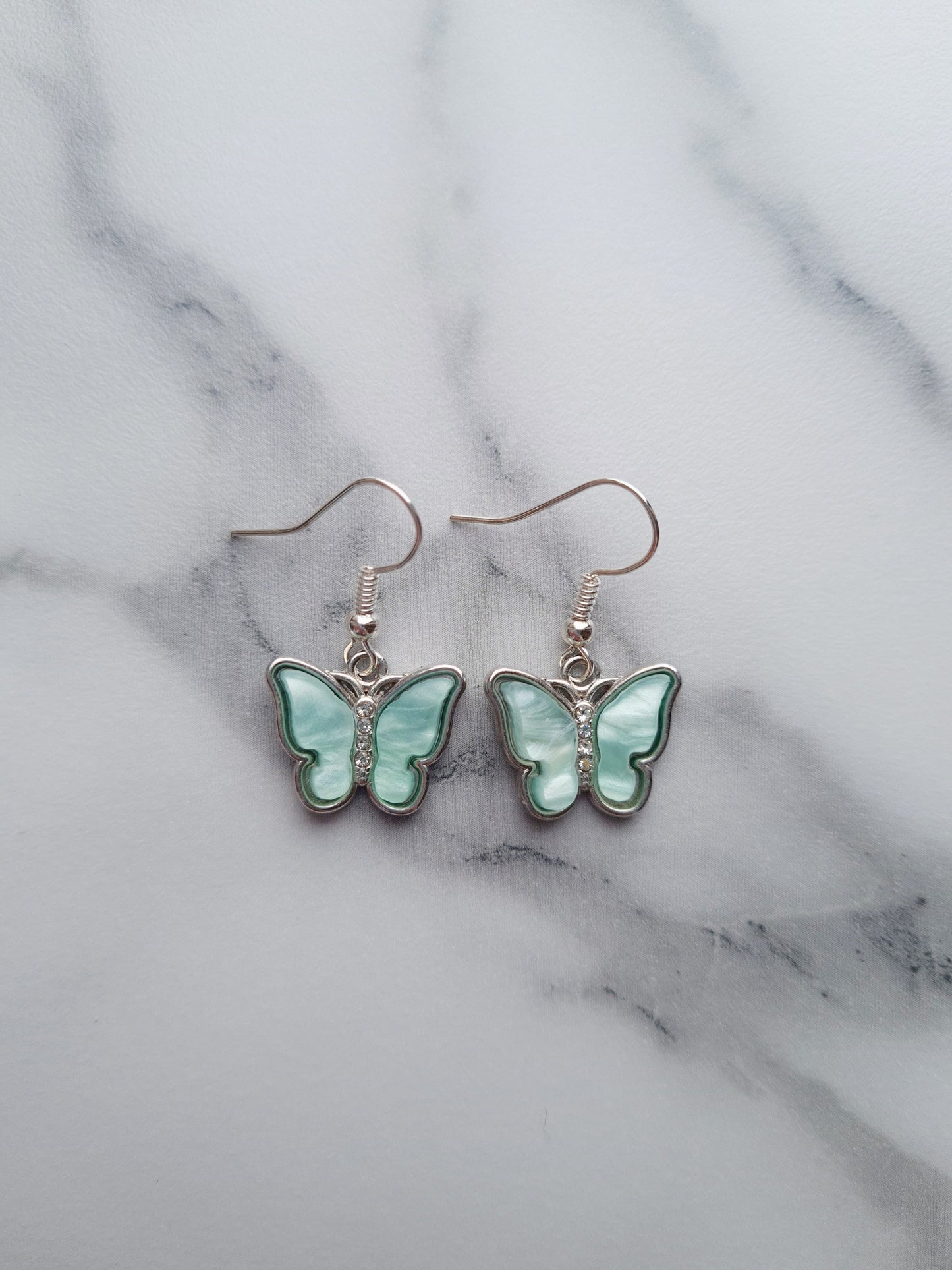 Rhinestone Butterfly Earrings