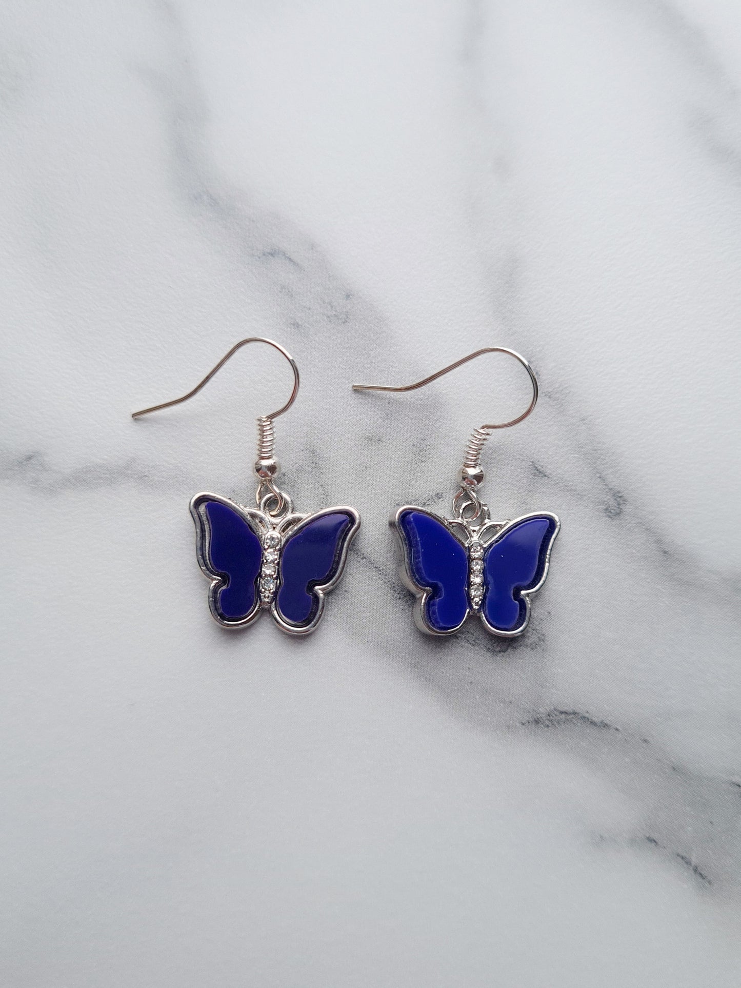 Rhinestone Butterfly Earrings