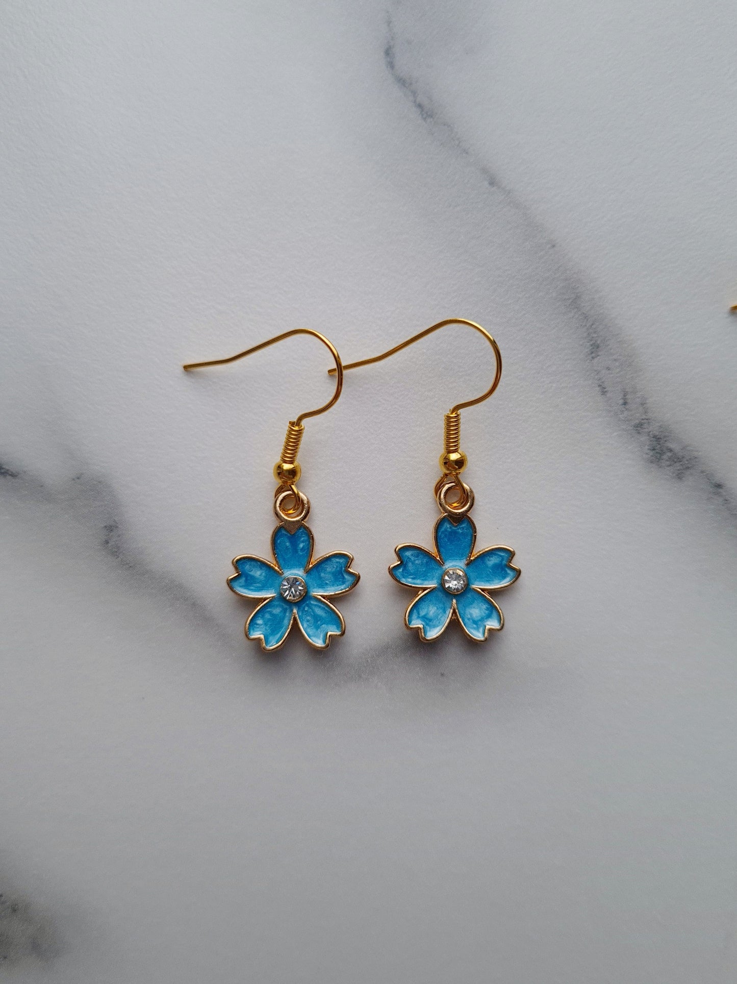 Rhinestone Flower Earrings