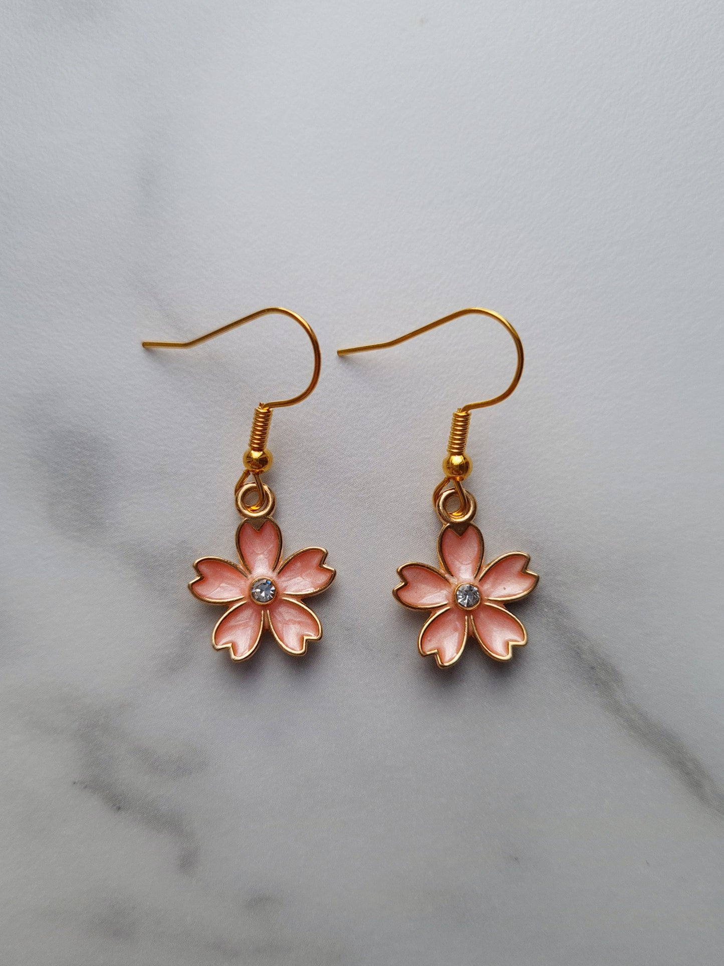 Rhinestone Flower Earrings