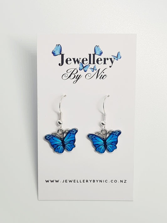 Blue Butterfly Earrings