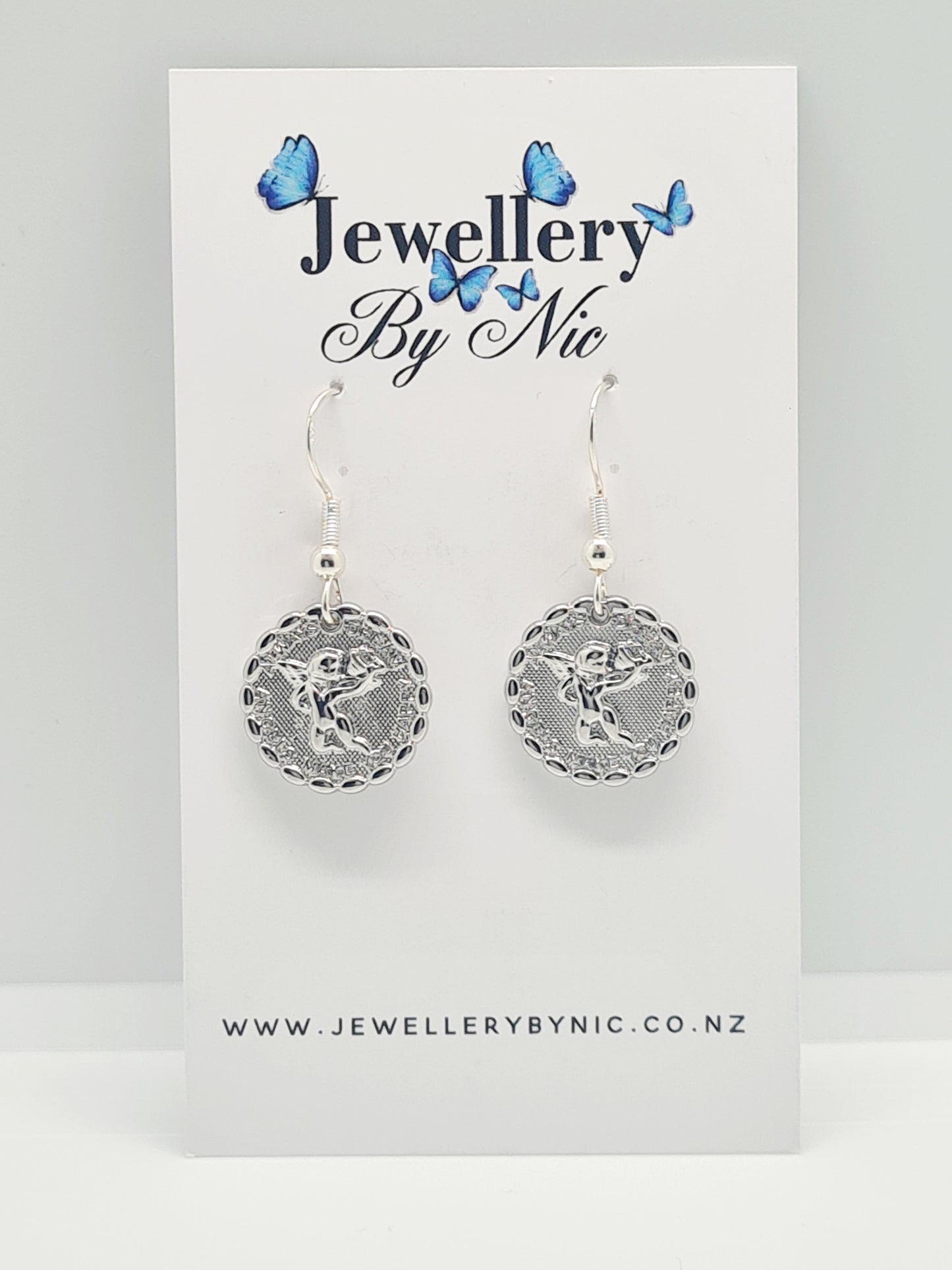 Silver Cupid Earrings