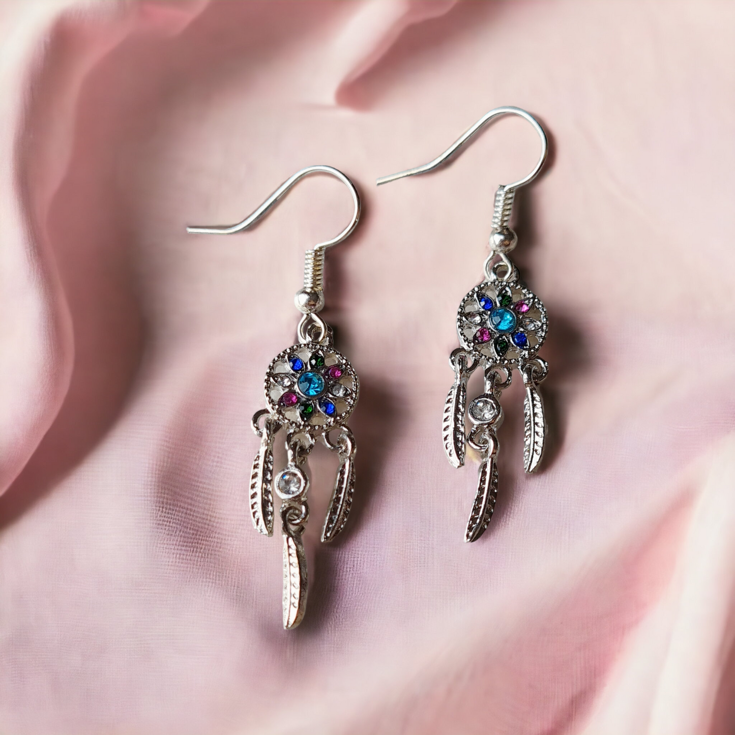 Silver Dreamcatcher Earrings